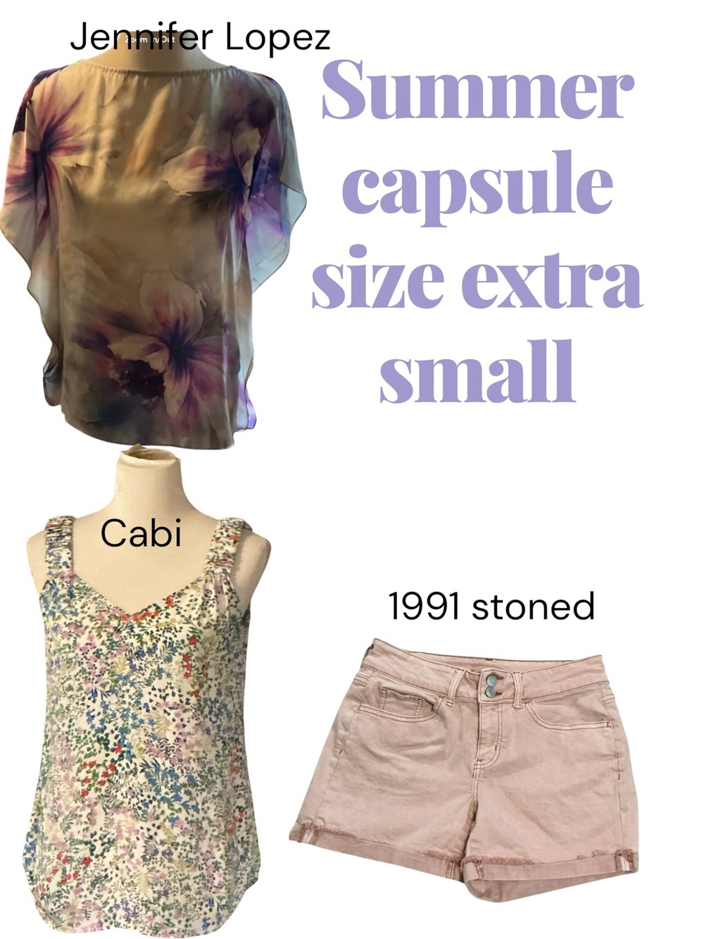 Jennifer Lopez Purple Floral Sheer Camisole Top